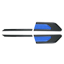 2 PCS Carbon Fiber Car-Styling Fender Reflective Bumper Decorative Strip, Inner Reflection + External Carbon Fiber(Blue)