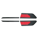 2 PCS Carbon Fiber Car-Styling Fender Reflective Bumper Decorative Strip, Inner Reflection + External Carbon Fiber(Red)