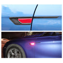 2 PCS Carbon Fiber Car-Styling Fender Reflective Bumper Decorative Strip, Inner Reflection + External Carbon Fiber(Red)