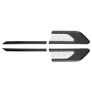 2 PCS Carbon Fiber Car-Styling Fender Reflective Bumper Decorative Strip, Inner Reflection + External Carbon Fiber(White)