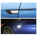 2 PCS Carbon Fiber Car-Styling Fender Reflective Bumper Decorative Strip, Inner Reflection + External Carbon Fiber(White)