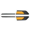 2 PCS Carbon Fiber Car-Styling Fender Reflective Bumper Decorative Strip, Inner Reflection + External Carbon Fiber(Yellow)