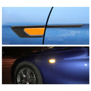 2 PCS Carbon Fiber Car-Styling Fender Reflective Bumper Decorative Strip, Inner Reflection + External Carbon Fiber(Yellow)
