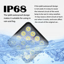 12W White Light Square-Shaped Waterproof Car Boat Marine Work Lights Spotlight LED Bulbs, DC 9-30V