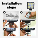 12W White Light Square-Shaped Waterproof Car Boat Marine Work Lights Spotlight LED Bulbs, DC 9-30V