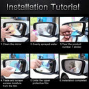 Car PET Rearview Mirror Protective Window Clear Anti-fog Waterproof Rain Shield Film, Size: 20*17cm