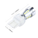 2 PCS 7443 10W 1000LM 6500K 18 SMD-3030 LED Car Brake Lights Turn Light, DC 12V(White Light)