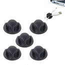 5 PCS Double Hole Cable Clips, Cable Management System and Cord Organizer Solution(Black)
