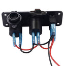 ZH-846A1 Multi-function Combination Switch Panel Voltmeter + Cigarette Lighter Socket + Central Console Power Off Switch + Dual USB Charger for Car RV Marine Boat