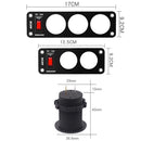 ZH-846A1 Multi-function Combination Switch Panel Voltmeter + Cigarette Lighter Socket + Central Console Power Off Switch + Dual USB Charger for Car RV Marine Boat