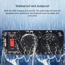 ZH-846A1 Multi-function Combination Switch Panel Voltmeter + Cigarette Lighter Socket + Central Console Power Off Switch + Dual USB Charger for Car RV Marine Boat