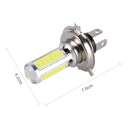 2 PCS H4 20W 1250LM 6000K 5 COB LEDs Car Fog Lights, DC 12V(White Light)