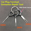3 PCS Auto Car Rubberized Plug Circuit Board Wire Harness Terminal Extraction Pick Connector Crimp Pin Back Needle Remove Tool (Black)