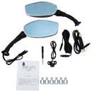 A Pair 2.4inch DC 12V-100V DVR Loop Recording 1080P High Resolution Motorcycle Driving Recorder Motorcycle Rear Mirror Cam without TF Card