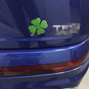 Four Leaf Clover Herb Luck Symbol Badge Emblem Labeling Sticker Styling Car Dashboard Decoration, Size: 7.5*6cm