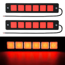 2 PCS DC 12V 7.4W Square Shape LED Daytime Running Lights Lamp COB LEDs (Red Light)