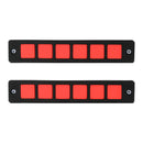 2 PCS DC 12V 7.4W Square Shape LED Daytime Running Lights Lamp COB LEDs (Red Light)