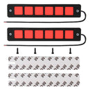 2 PCS DC 12V 7.4W Square Shape LED Daytime Running Lights Lamp COB LEDs (Red Light)
