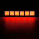 2 PCS DC 12V 7.4W Square Shape LED Daytime Running Lights Lamp COB LEDs (Red Light)