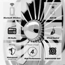 BJ600 600W Multi-functional Motorcycle Bluetooth Modified Audio Amplifier, Support FM & Wired Control(Silver)