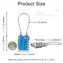 JASIT TSA719 Zinc Alloy 3-Digit Password TSA Lock Travel Luggage Padlock(Blue)