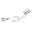JASIT TSA719 Zinc Alloy 3-Digit Password TSA Lock Travel Luggage Padlock(Red)