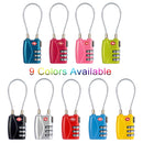 JASIT TSA719 Zinc Alloy 3-Digit Password TSA Lock Travel Luggage Padlock(Red)