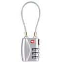 JASIT TSA719 Zinc Alloy 3-Digit Password TSA Lock Travel Luggage Padlock(Silver)