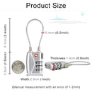 JASIT TSA719 Zinc Alloy 3-Digit Password TSA Lock Travel Luggage Padlock(Silver)