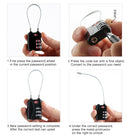 JASIT TSA719 Zinc Alloy 3-Digit Password TSA Lock Travel Luggage Padlock(Silver)