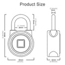 Waterproof Intelligent Bluetooth Fingerprint Padlock Remote Unlocking for iOS / Android(Silver)