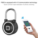 Waterproof Intelligent Bluetooth Fingerprint Padlock Remote Unlocking for iOS / Android(Silver)