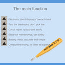 Portable AC DC Voltage Test Pencil Circuit Detector Volt Tester 12-250V Detection(Yellow)