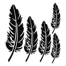 10 PCS Emblem Feather Car Stickers Waterproof Plastic Decal Sticker(Black)