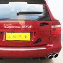 10 PCS Emblem Feather Car Stickers Waterproof Plastic Decal Sticker(Black)