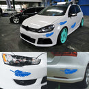 10 PCS Emblem Feather Car Stickers Waterproof Plastic Decal Sticker(Blue)