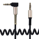3.5mm 3-pole Male to Male Plug Audio AUX Retractable Coiled Cable, Length: 1.5m(Black)