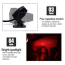 5V Roof Ceiling Decoration Car Red Light Starry Sky Night Lights Atmosphere Meteor Lamp Projector, Constantly Bright