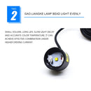2 PCS DC 8-36V 3W Motorcycle LED Projection Lamp Light, Cable Length: 2.4m(Ice Blue Light)