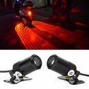 2 PCS DC 8-36V 3W Motorcycle LED Projection Lamp Light, Cable Length: 2.4m(Red Light)