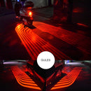 2 PCS DC 8-36V 3W Motorcycle LED Projection Lamp Light, Cable Length: 2.4m(Red Light)