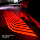2 PCS DC 8-36V 3W Motorcycle LED Projection Lamp Light, Cable Length: 2.4m(Red Light)