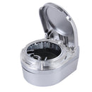 SHUNWEI SD-1201 Mini Portable Car Ashtray Blue LED Light for Dashboard Cigar Cigarette(Silver)