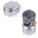 SHUNWEI SD-1201 Mini Portable Car Ashtray Blue LED Light for Dashboard Cigar Cigarette(Silver)