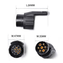 12V 7Pin to13Pin Car Plug Socket Wiring Connector Adapter Car Plug Socket for Trailer / Truck / Bus, EU Plug