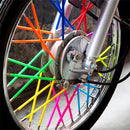 72 PCS 24cm Colorful Wheel Modified Spoke Skin Cover Wrap Kit for Pipe Motorcycle / Motocross / Bike