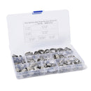 70 PCS Adjustable Single Ear Plus Stainless Steel Hydraulic Hose Clamps O-Clips Pipe Fuel Air, Inside Diameter Range: 5.8-21mm