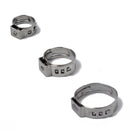 70 PCS Adjustable Single Ear Plus Stainless Steel Hydraulic Hose Clamps O-Clips Pipe Fuel Air, Inside Diameter Range: 5.3-14mm