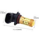 2 PCS 9005 10W 1000 LM Car Fog Lights with 28 SMD-3030 LED Lamps, DC 12V(Gold Light)