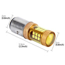 BA20D 10W 1000 LM Car Headlight Lights with 28 SMD-3030 LED Lamps, DC 12V(Gold Light)